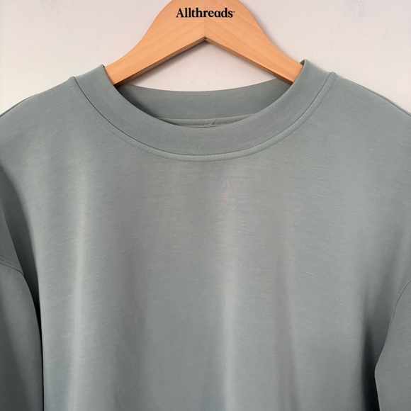 Lululemon Softstreme Perfectly Oversized Cropped Crew - Tidewater Teal - Size 4 - Picture 4 of 6